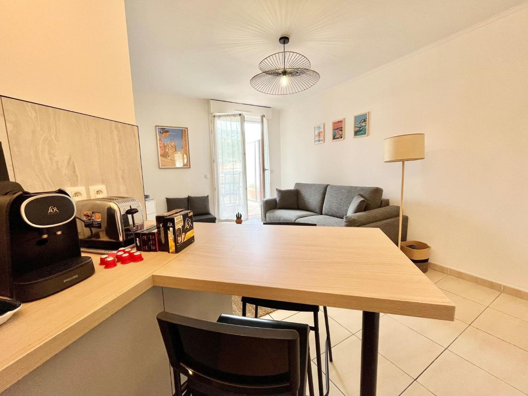 'La Villa Melanie' Neuf, Equipe, Terrasse, Centre Menton Eksteriør billede